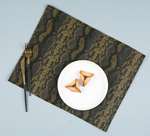 Faux Leather Snake Placemat