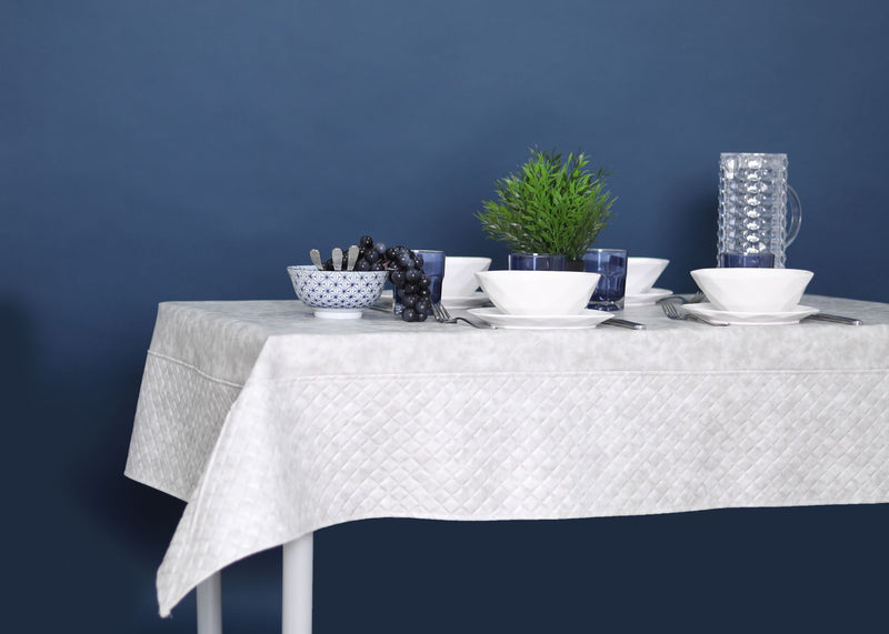 Cloudy with/without border Leather Tablecloth