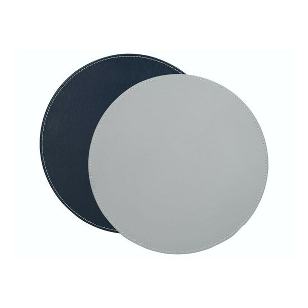 Round Faux Leather Placemat