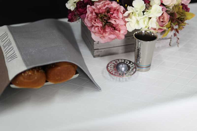 Classic White Leather Tablecloth