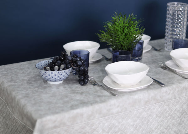 Cloudy with/without border Leather Tablecloth